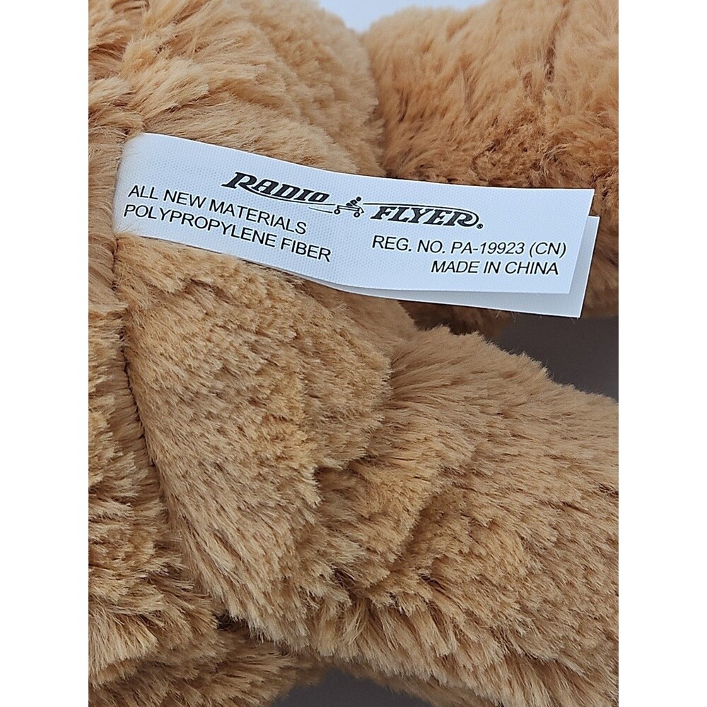 Radio Flyer Teddy Bear Brown 12" plush stuffed animal Super Soft - Picture 7 of 11